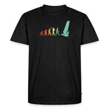 évolution de la planche à voile, planche à voile - T-shirt Premium bio Homme - noir - Devant - Nico (187cm)
