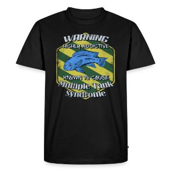 Mbuna Cichliden Malawi Cichliden Malawi Cichliden Cichliden Réservoir de cichli - T-shirt Premium bio Homme - noir - Devant - Nico (187cm)
