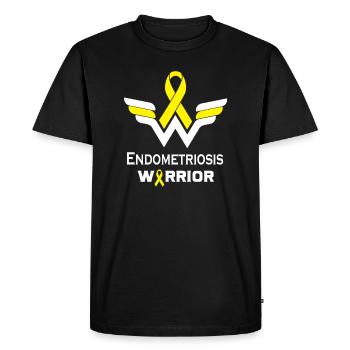 Endométriosis Awareness Warrior Support Survivor - T-shirt Premium bio Homme - noir - Devant - Nico (187cm)
