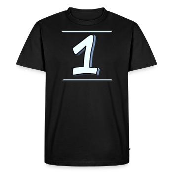 One Team - Men's Premium Organic T-Shirt - black - Front - Nico (187cm)