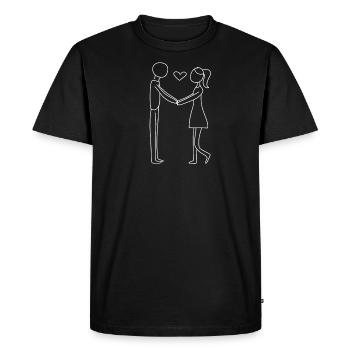 Amour amour - T-shirt Premium bio Homme - noir - Devant - Nico (187cm)