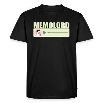 Memolord Voice Messages Audio Files - Men's Premium Organic T-Shirt - black - Front - Nico (187cm)