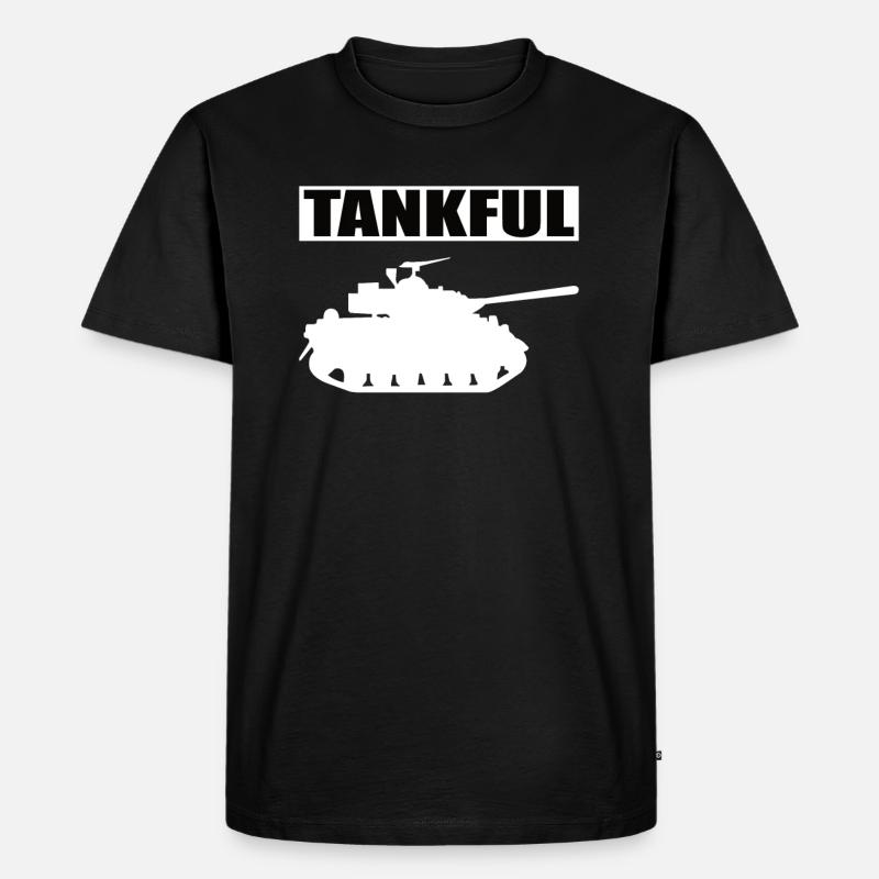 Panzer Tankful Panzerfahrer - Männer Premium Bio T-Shirt - Schwarz