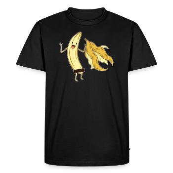 Banana peel funny - Men's Premium Organic T-Shirt - black - Front - Nico (187cm)