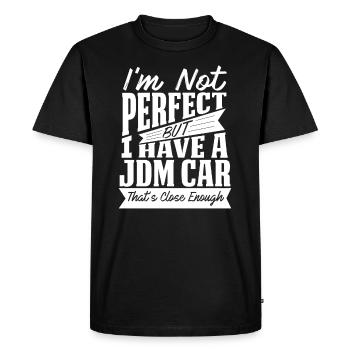 PARFAIT AVEC JDM - T-shirt Premium bio Homme - noir - Devant - Nico (187cm)