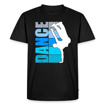 Retro Break dancer - T-shirt Premium bio Homme - noir - Devant - Nico (187cm)