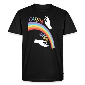 Carpe diem - T-shirt Premium bio Homme - noir - Devant - Nico (187cm)