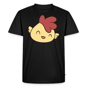Chicken - Happy Chick - Men's Premium Organic T-Shirt - black - Front - Nico (187cm)