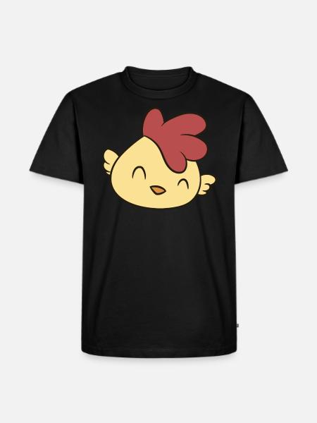 Poulet - Happy Chick - T-shirt Premium bio Homme - noir
