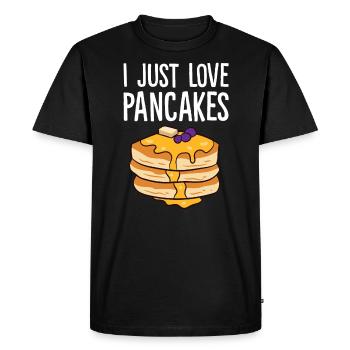 Crêpes - I just love pancakes - T-shirt Premium bio Homme - noir - Devant - Nico (187cm)