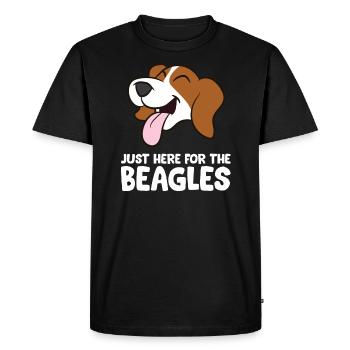 Beagle - Just here for the beagles - T-shirt Premium bio Homme - noir - Devant - Nico (187cm)