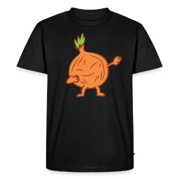 Onion - Dab, dabbing, dancing - Men's Premium Organic T-Shirt - black - Front - Nico (187cm)