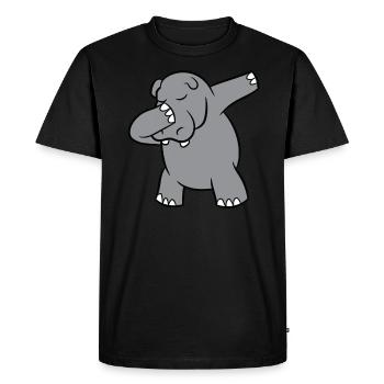 Hippo - Dab, dabbing, dancing - Men's Premium Organic T-Shirt - black - Front - Nico (187cm)