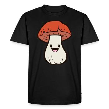 Mushroom - Happy Mushroom - T-shirt Premium bio Homme - noir - Devant - Nico (187cm)