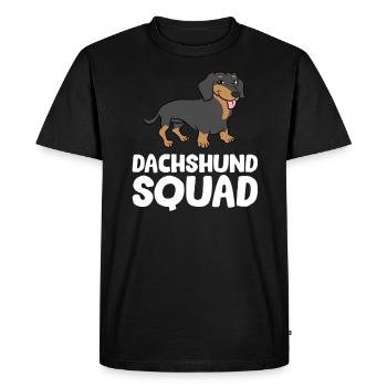Teckel - Dachshund Squad - T-shirt Premium bio Homme - noir - Devant - Nico (187cm)