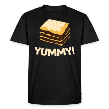 Lasagna - Yummy! - Men's Premium Organic T-Shirt - black - Front - Nico (187cm)
