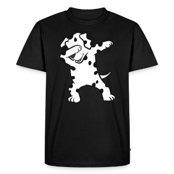 Dalmatien - Tamponnez, dab, dabbing, dansez - T-shirt Premium bio Homme - noir - Devant - Nico (187cm)