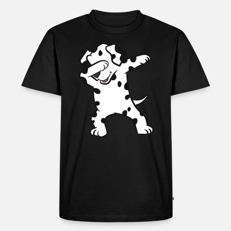 Dalmatiner - Dab, dabbing, dabben, tanzen - Männer Premium Bio T-Shirt - Schwarz