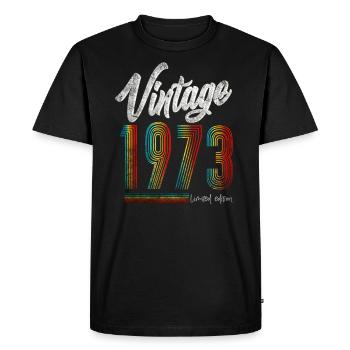 50e anniversaire Né en 1973 Edition limitée - T-shirt Premium bio Homme - noir - Devant - Nico (187cm)