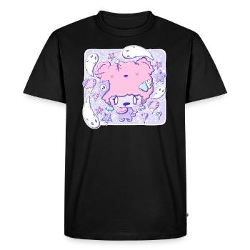 Cute Zombie Bear Cub - Men's Premium Organic T-Shirt - black - Front - Nico (187cm)