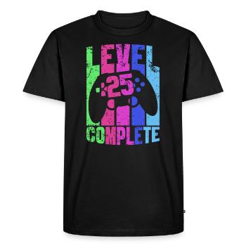 Gambler 25th Birthday Gamepad Gaming Controller - Men's Premium Organic T-Shirt - black - Front - Nico (187cm)