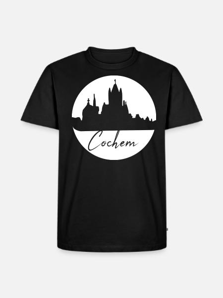 Cochem,Skyline,Circle,White Circle - Men's Premium Organic T-Shirt - black