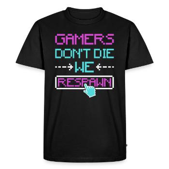 Progamer Multiplayer Games Pro Gaming Gamer - Men's Premium Organic T-Shirt - black - Front - Nico (187cm)
