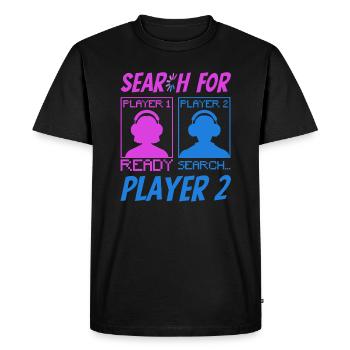 Gamer Girl Gaming Boy Multiplayer Games Gaming - Men's Premium Organic T-Shirt - black - Front - Nico (187cm)