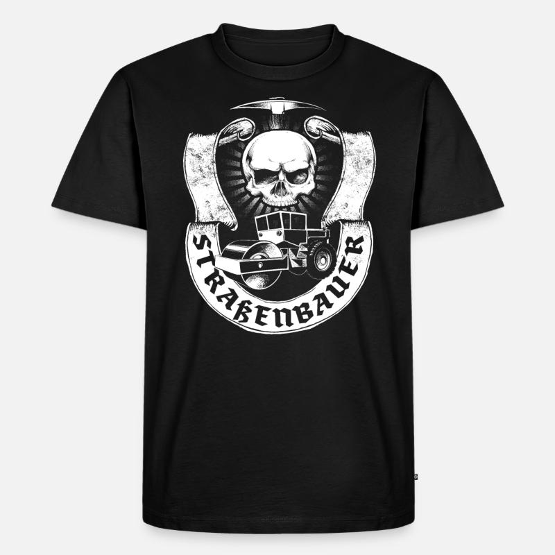 Straßenbauer - Männer Premium Bio T-Shirt - Schwarz