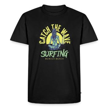 Surfer Munich - T-shirt Premium bio Homme - noir - Devant - Nico (187cm)