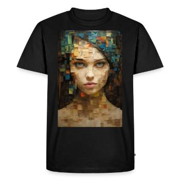 Fragment Art: Beauté mystérieuse - T-shirt Premium bio Homme - noir - Devant - Nico (187cm)