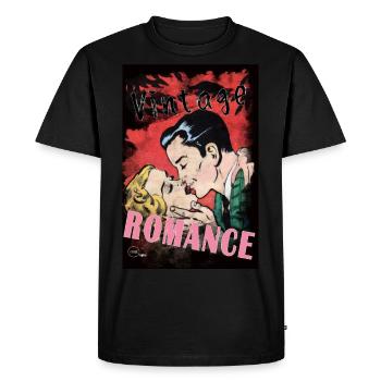 VINTAGE ROMANCE 4 BIS - Men's Premium Organic T-Shirt - black - Front - Nico (187cm)