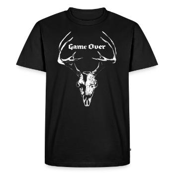 Game Over Enterrement de vie de garçon - T-shirt Premium bio Homme - noir - Devant - Nico (187cm)