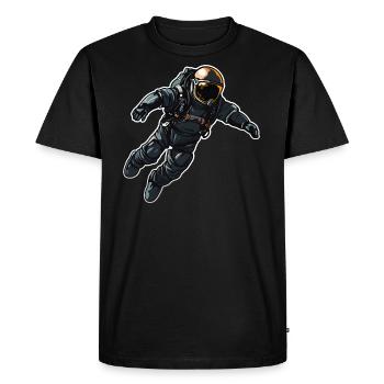 Astronaut Pilot Space Galaxy Rocket Spaceship - Men's Premium Organic T-Shirt - black - Front - Nico (187cm)