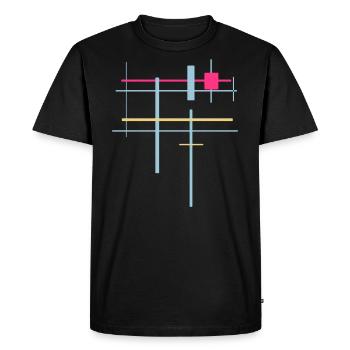 Arrière-plan Vecteur minimal Abstrait - T-shirt Premium bio Homme - noir - Devant - Nico (187cm)