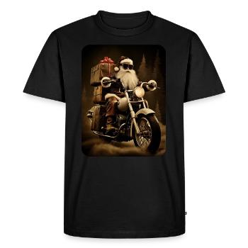 Chooper Santa rollin for Christmas - Men's Premium Organic T-Shirt - black - Front - Nico (187cm)