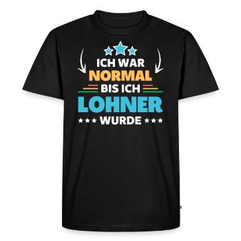 I was normal until I became a wage-earner - Men's Premium Organic T-Shirt - black - Front - Nico (187cm)