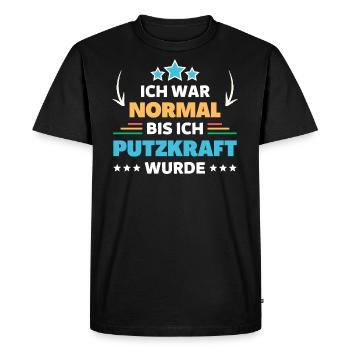 J’étais normale jusqu’à ce que je devienne femme de ménage - T-shirt Premium bio Homme - noir - Devant - Nico (187cm)