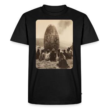praise the egg monolith - Men's Premium Organic T-Shirt - black - Front - Nico (187cm)
