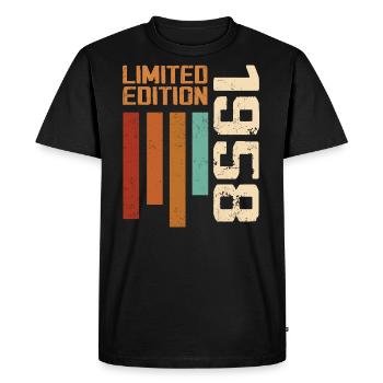 Vintage 1958 Cadeau d’anniversaire 1958 Retro 1958 - T-shirt Premium bio Homme - noir - Devant - Nico (187cm)