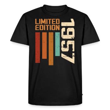 Vintage 1957 Cadeau d’anniversaire 1957 Retro 1957 - T-shirt Premium bio Homme - noir - Devant - Nico (187cm)