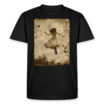 the floating girl - Men's Premium Organic T-Shirt - black - Front - Nico (187cm)