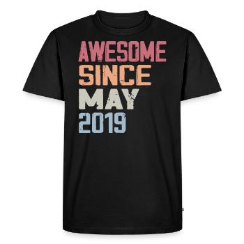 May 2019 Birthday 2019 Retro 2019 May Vintage - Men's Premium Organic T-Shirt - black - Front - Nico (187cm)
