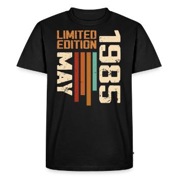 Mai 1985 Vintage Nées En Mai 1985 Anniversaire - T-shirt Premium bio Homme - noir - Devant - Nico (187cm)
