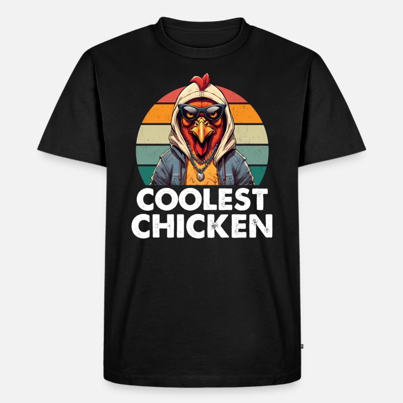 Coolest Chicken - Männer Premium Bio T-Shirt - Schwarz