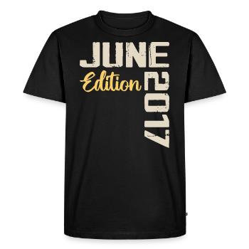 Né(e) en Juin 2017 Cadeau Juin 2017 Anniversaire - T-shirt Premium bio Homme - noir - Devant - Nico (187cm)