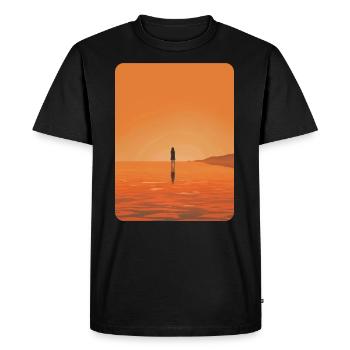 sunset silhouette - Men's Premium Organic T-Shirt - black - Front - Nico (187cm)