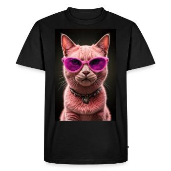 Diva du monde félin - T-shirt Premium bio Homme - noir - Devant - Nico (187cm)