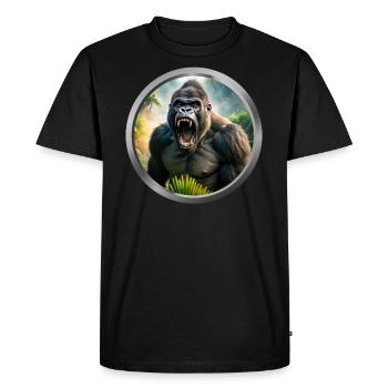Gorilla Animal - Men's Premium Organic T-Shirt - black - Front - Nico (187cm)