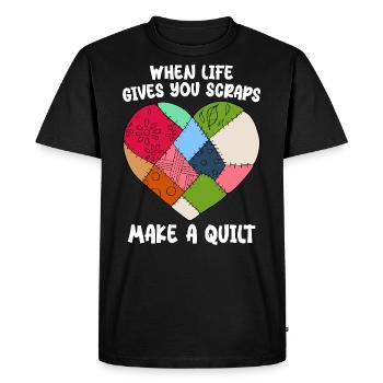 Quilting Women Grandma Quilt Lover Sewing Quilter - Men's Premium Organic T-Shirt - black - Front - Nico (187cm)